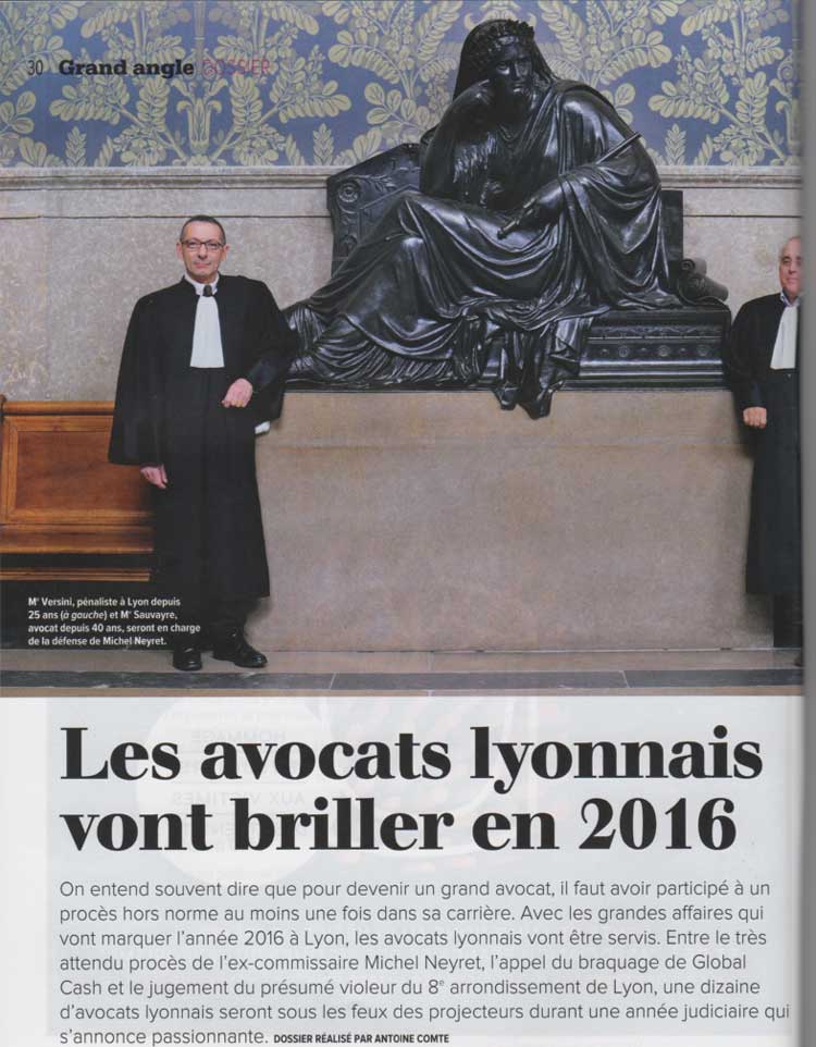 Presse - La Tribune de Lyon - Les avocats de Lyon vont briller en 2016