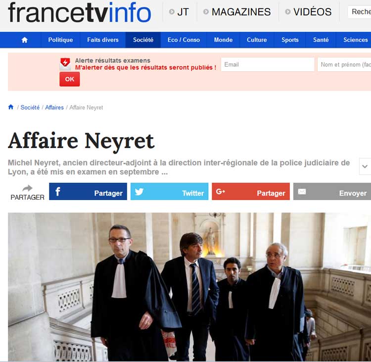 France TV Info : Les avocats de Michel Neyret demandent au tribunal de ne pas réduire l'homme à l'affaire