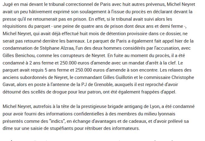 Presse - Le Figaro - Neyret "effondré" après l'appel du parquet.