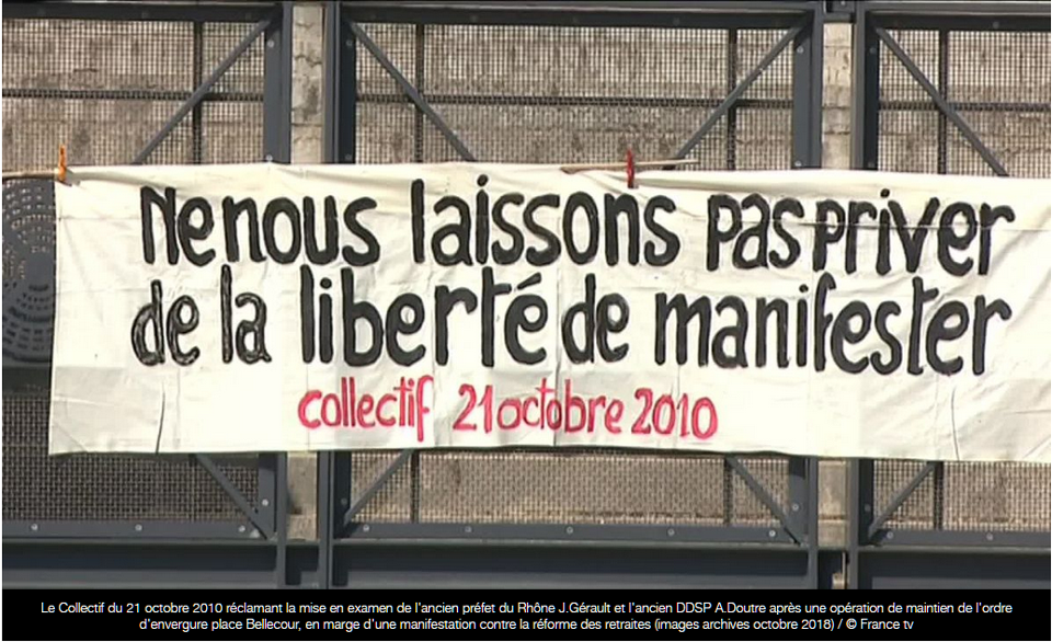Avocat Gabriel Versini - Affaire Doutre : Bouclage de la place Bellecour par les Forces de l'Ordre - @images archives FranceTV