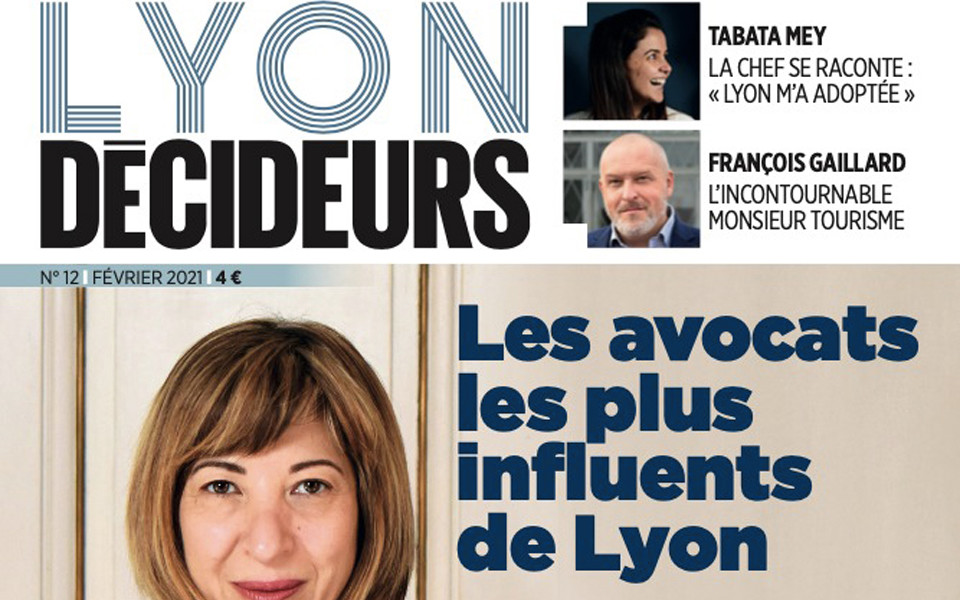 Cabinet Avocat Gabriel Versini - Lyon Decideurs : Qui sont les 30 avocats les plus influents de Lyon ?