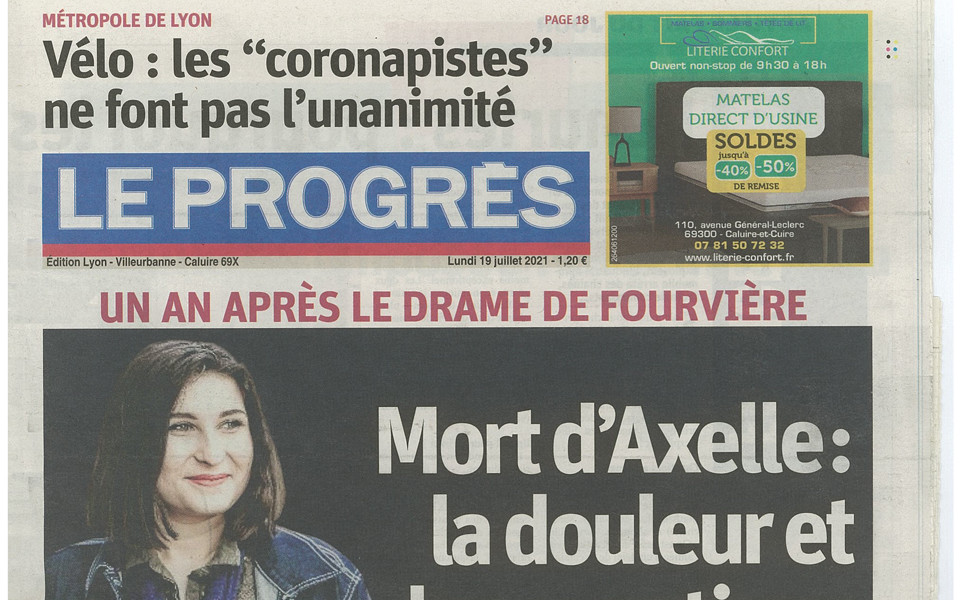Le Progres : La mort d'Estelle