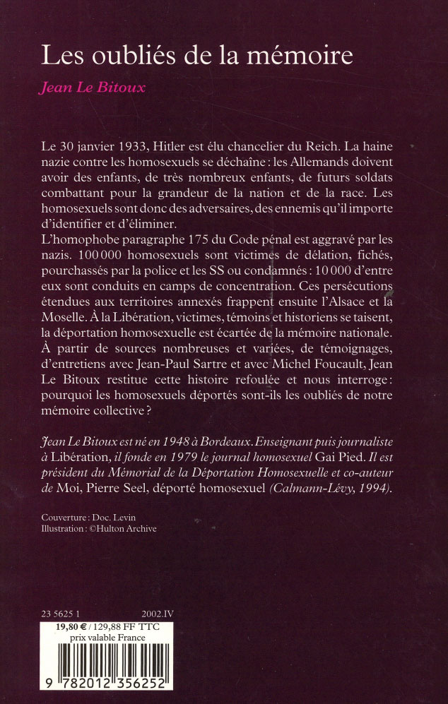 Gabriel Versini Bullara : les oubliés de la mémoire par Jean Le Bitoux